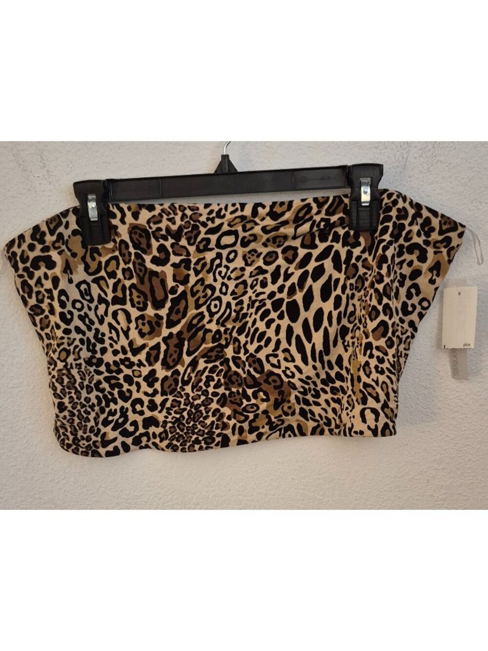 Bar iii Tan/Brown/Black Animal Print Tube Top Size 2X NWT
